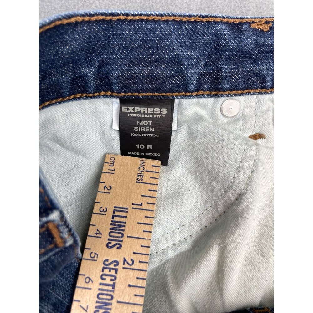 Express Jeans Riot Siren Womens 10R Boot Cut Mid Rise Medium Wash Y2K - Picture 3 of 6